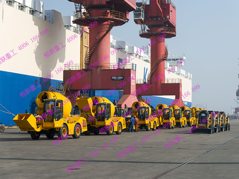 自裝料攪拌車出口古巴——在連云港港水泥攪拌車裝船前序