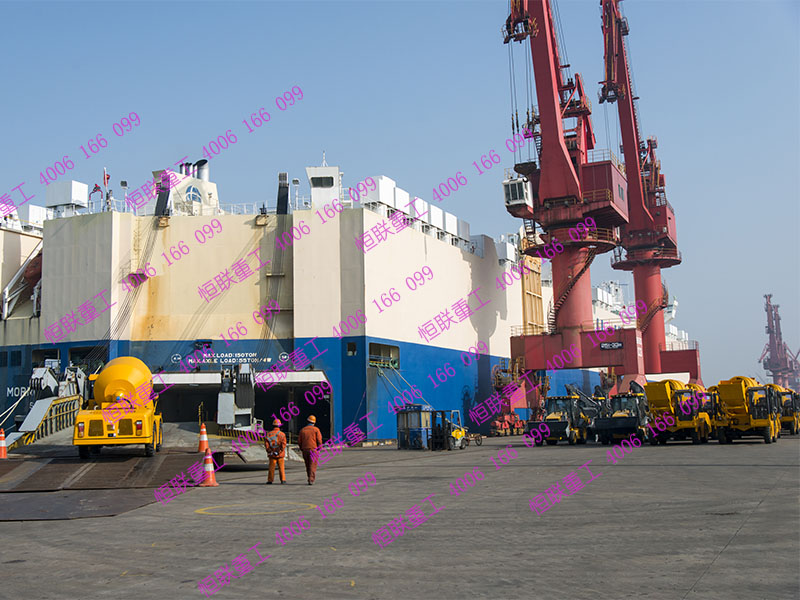 自裝料攪拌車出口古巴——在連云港港水泥攪拌車裝船前序