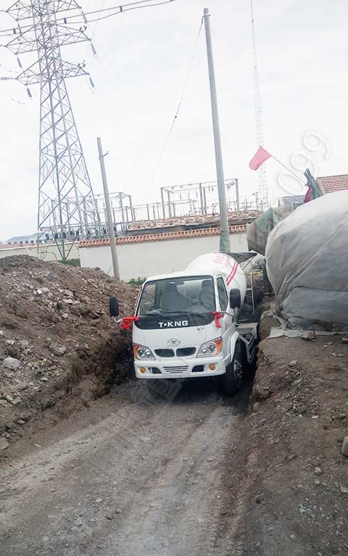 青海在哪里使用2方小型攪拌車做牧民污水處理工程
